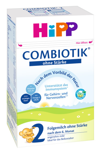 HiPP German Stage 2 (6 Months+) Organic BIO Combiotik Formula No Starch (600g/21.1 oz)