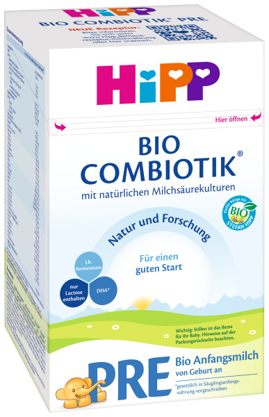 HiPP German Stage PRE (0-6 Months) Organic BIO Combiotik Formula (600g/21.1 oz)